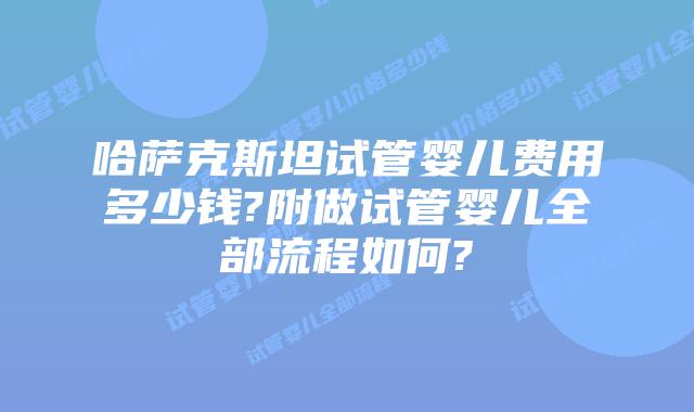 哈萨克斯坦试管婴儿费用多少钱?附做试管婴儿全部流程如何?