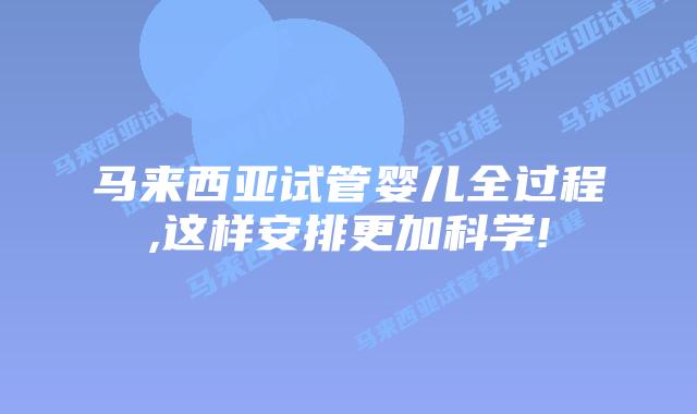马来西亚试管婴儿全过程,这样安排更加科学!