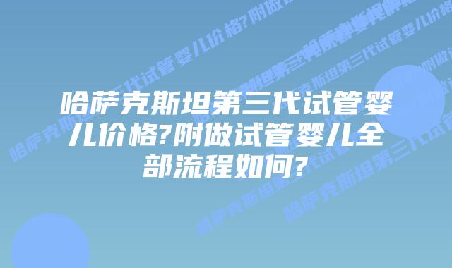 哈萨克斯坦第三代试管婴儿价格?附做试管婴儿全部流程如何?
