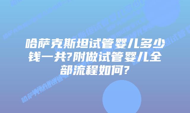 哈萨克斯坦试管婴儿多少钱一共?附做试管婴儿全部流程如何?