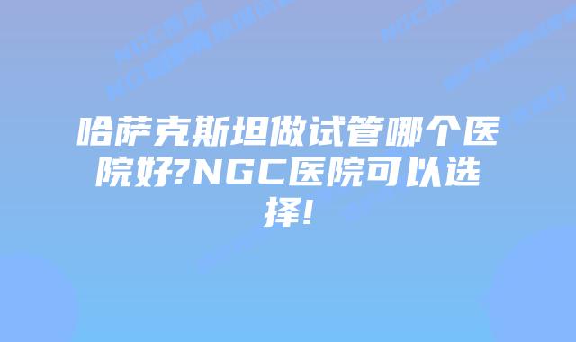 哈萨克斯坦做试管哪个医院好?NGC医院可以选择!