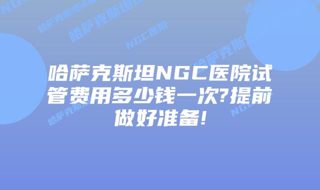哈萨克斯坦NGC医院试管费用多少钱一次?提前做好准备!
