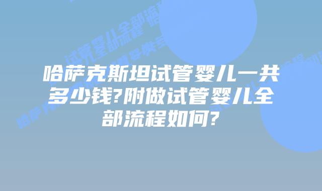 哈萨克斯坦试管婴儿一共多少钱?附做试管婴儿全部流程如何?