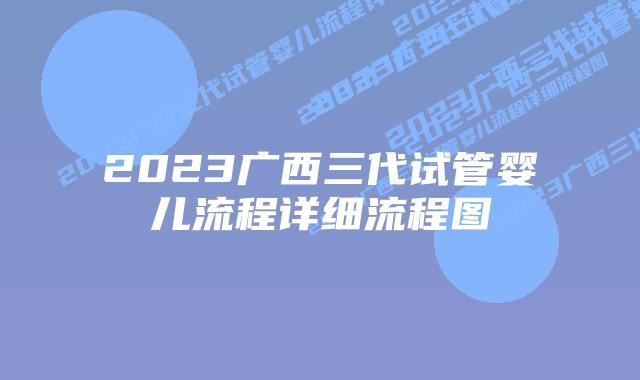 2023广西三代试管婴儿流程详细流程图