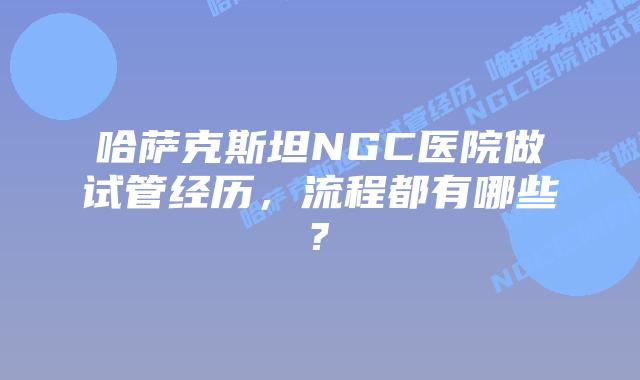 哈萨克斯坦NGC医院做试管经历,流程都有哪些?