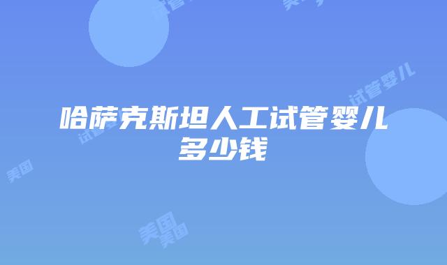 哈萨克斯坦人工试管婴儿多少钱