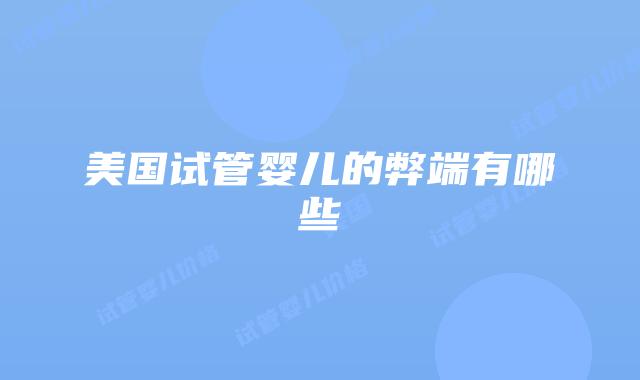 美国试管婴儿的弊端有哪些