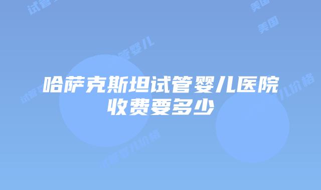 哈萨克斯坦试管婴儿医院收费要多少