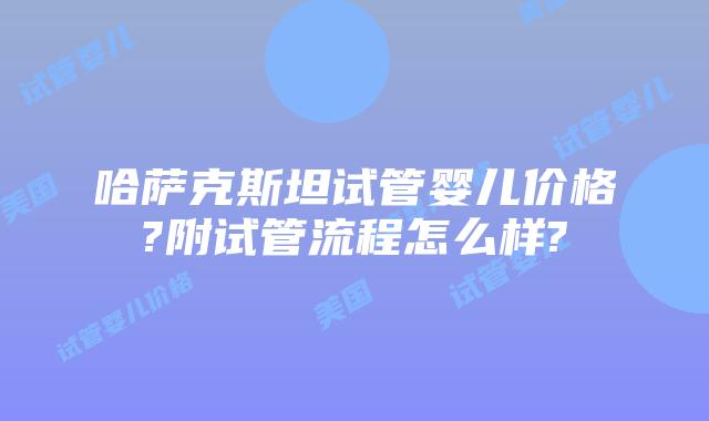 哈萨克斯坦试管婴儿价格?附试管流程怎么样?