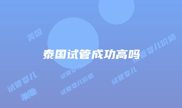 泰国试管成功高吗