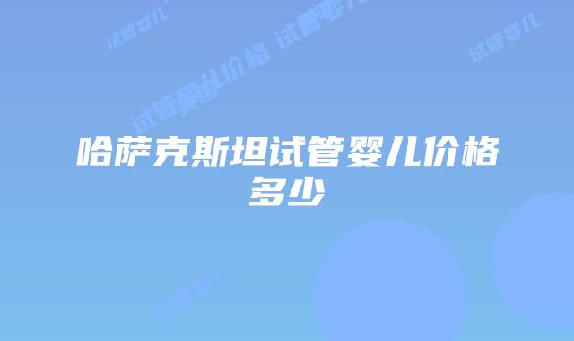 哈萨克斯坦试管婴儿价格多少