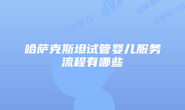 哈萨克斯坦试管婴儿服务流程有哪些