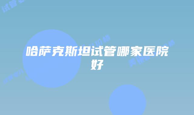 哈萨克斯坦试管哪家医院好