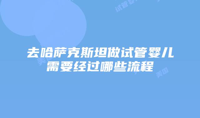 去哈萨克斯坦做试管婴儿需要经过哪些流程