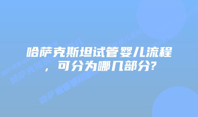 哈萨克斯坦试管婴儿流程，可分为哪几部分?