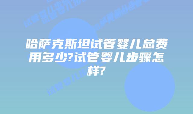 哈萨克斯坦试管婴儿总费用多少?试管婴儿步骤怎样?