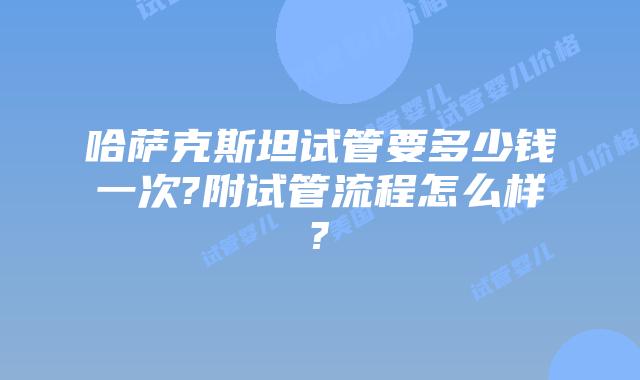 哈萨克斯坦试管要多少钱一次?附试管流程怎么样?