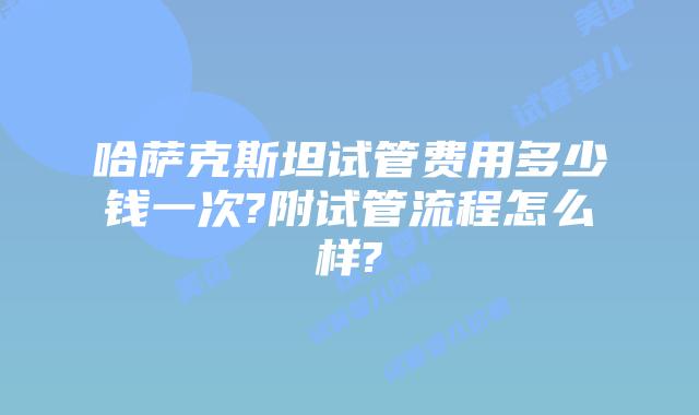 哈萨克斯坦试管费用多少钱一次?附试管流程怎么样?