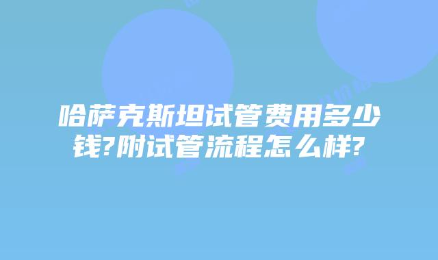 哈萨克斯坦试管费用多少钱?附试管流程怎么样?