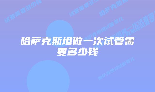 哈萨克斯坦做一次试管需要多少钱