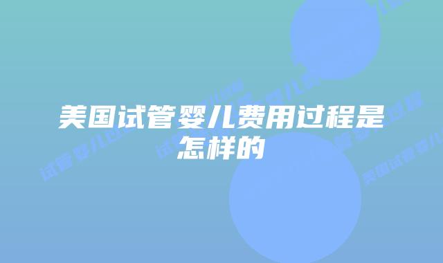 美国试管婴儿费用过程是怎样的