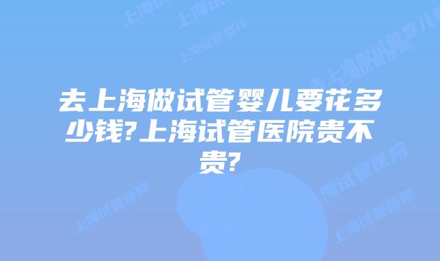 去上海做试管婴儿要花多少钱?上海试管医院贵不贵?