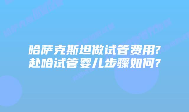 哈萨克斯坦做试管费用?赴哈试管婴儿步骤如何?