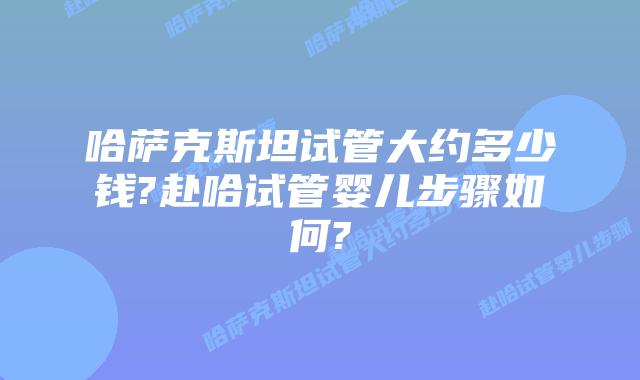 哈萨克斯坦试管大约多少钱?赴哈试管婴儿步骤如何?