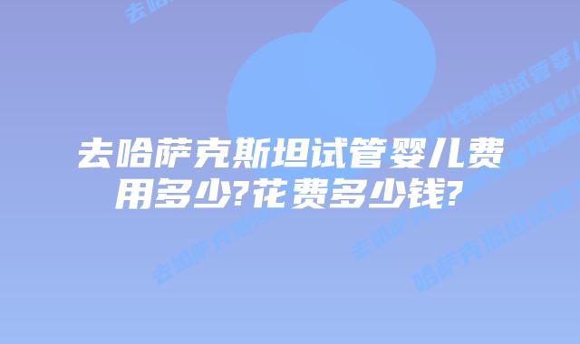 去哈萨克斯坦试管婴儿费用多少?花费多少钱?