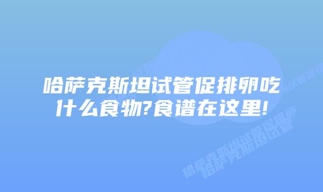 哈萨克斯坦试管促排卵吃什么食物?食谱在这里!