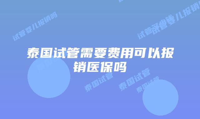 泰国试管需要费用可以报销医保吗