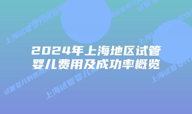 2024年上海地区试管婴儿费用及成功率概览