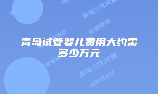 青岛试管婴儿费用大约需多少万元