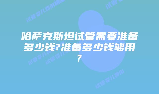 哈萨克斯坦试管需要准备多少钱?准备多少钱够用?