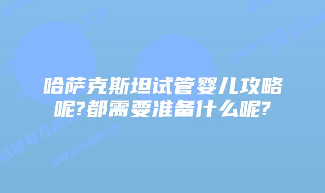 哈萨克斯坦试管婴儿攻略呢?都需要准备什么呢?