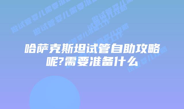 哈萨克斯坦试管自助攻略呢?需要准备什么
