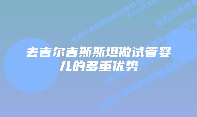 去吉尔吉斯斯坦做试管婴儿的多重优势