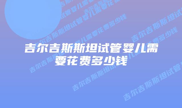 吉尔吉斯斯坦试管婴儿需要花费多少钱