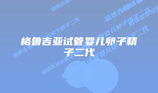 格鲁吉亚试管婴儿卵子精子二代