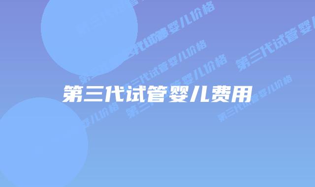 第三代试管婴儿费用