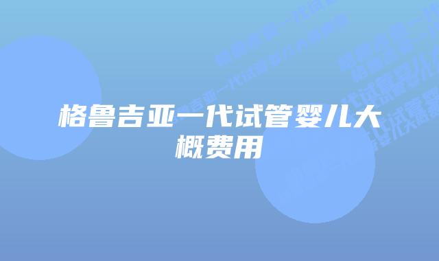 格鲁吉亚一代试管婴儿大概费用