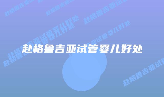 赴格鲁吉亚试管婴儿好处