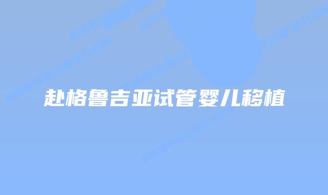赴格鲁吉亚试管婴儿移植