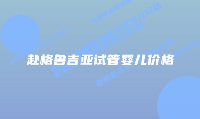 赴格鲁吉亚试管婴儿价格
