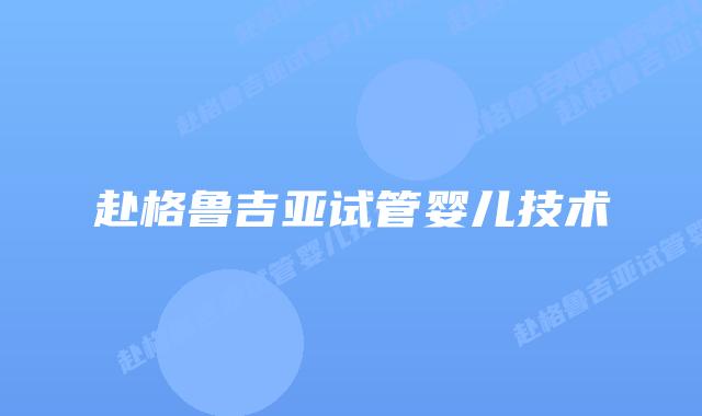 赴格鲁吉亚试管婴儿技术