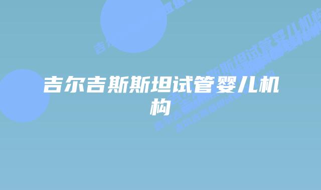 吉尔吉斯斯坦试管婴儿机构