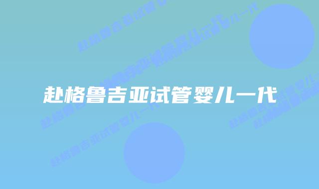赴格鲁吉亚试管婴儿一代