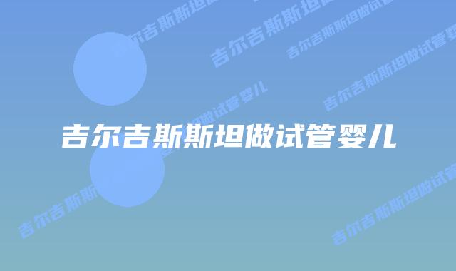 吉尔吉斯斯坦做试管婴儿