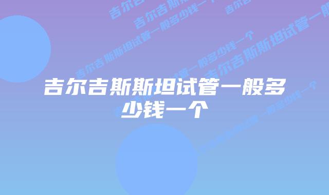 吉尔吉斯斯坦试管一般多少钱一个