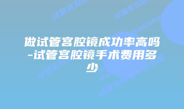 做试管宫腔镜成功率高吗-试管宫腔镜手术费用多少
